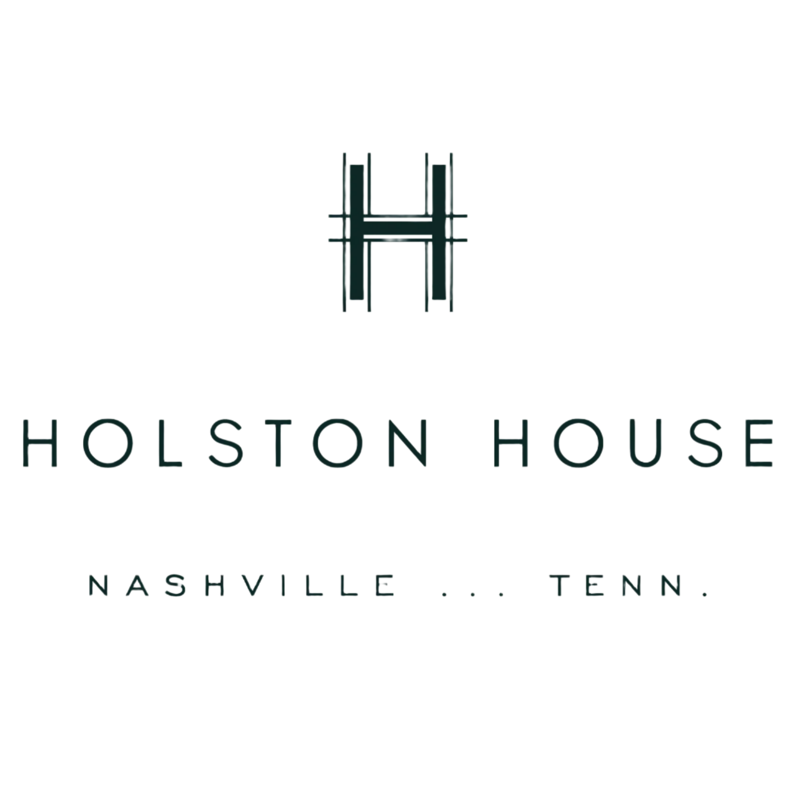 Holston House logo with a stylized 'H' on a white background